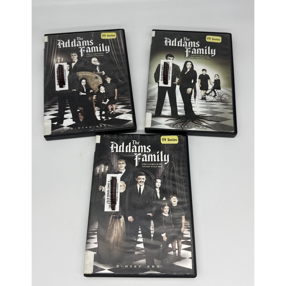 The Addams Family Complete Series Vol 1 2 3 DVD Set 1964-1966 TV Show EX Library